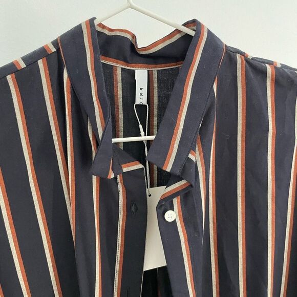 PRIORY Aise Dress Striped Poplin Navy / Mix Size M/L - Picture 5 of 6